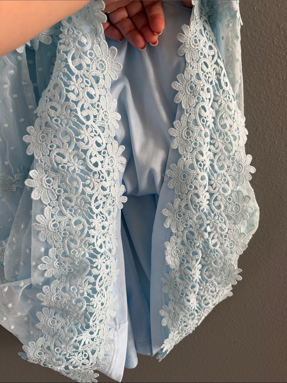 JessaKae Light Blue Lace Tiered Midi Dress - Picture 5 of 8